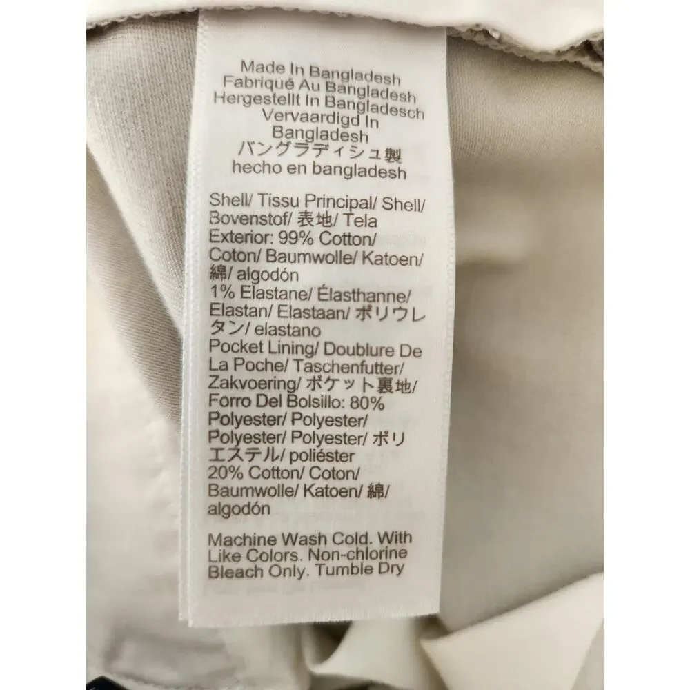 NWT J. CrewMen's Slim-Fit Flex Chino Pant Beige 33/30
